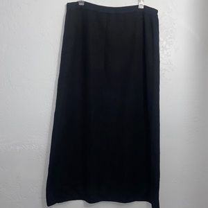 Tabi International Elastic Wool Blend Black Maxi Skirt Soft Size Large